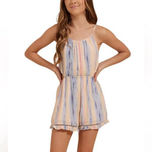 NEW Vintage Havana Playsuit Romper Pastel Cut Out Sides